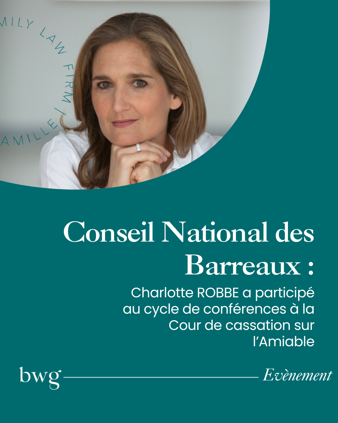 Le 7 avril 2025, Charlotte ROBBE a participé, pour le Conseil National des Barreaux, au cycle de conférences à la Cour de cassation sur L’amiable